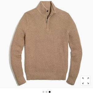 Men’s J.Crew Waffle Half Zip Sweater NWT